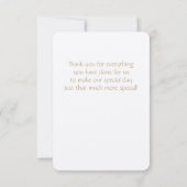 Gestileerde Tan en de Bruine BloemenBladeren Bedankkaart (Achterkant)