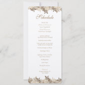 Gestileerde Tan en het Bruine BloemenProgramma van Kaart (Achterkant)