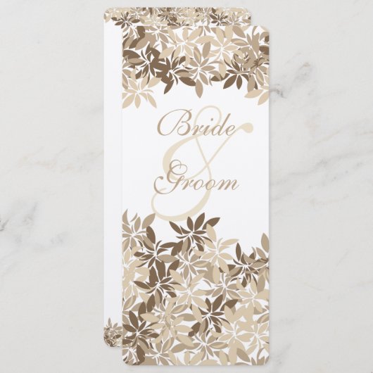 Gestileerde Tan en het Bruine BloemenProgramma van Kaart (Voorkant / Achterkant)