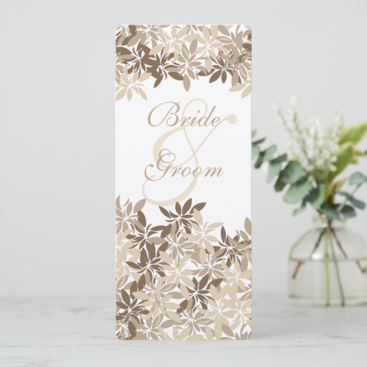 Gestileerde Tan en het Bruine BloemenProgramma van Kaart (Staand voorkant)