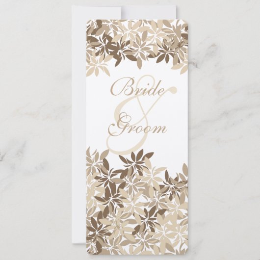 Gestileerde Tan en het Bruine BloemenProgramma van Kaart (Voorkant)