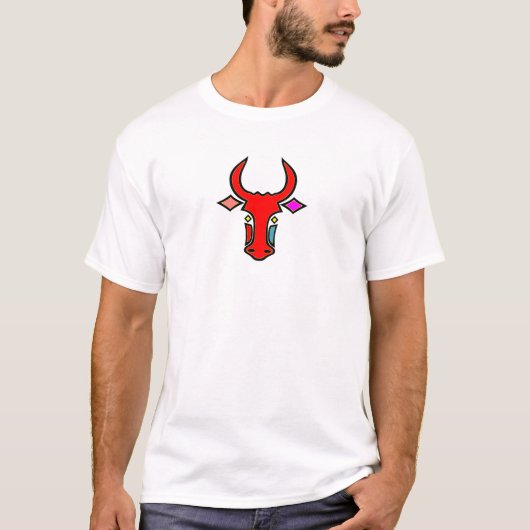 Gestileerde Texas Longhorn T-shirt (Voorkant)