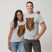 Gestileerde Tiger Illustration T-shirt (Unisex)