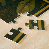 Gestileerde tijger in sier Sunburst Lijst Legpuzzel (Zijkant)