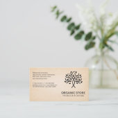 Gestileerde Tree Logo | Achtergrond van structuurp Visitekaartje (Staand voorkant)