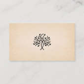 Gestileerde Tree Logo | Achtergrond van structuurp Visitekaartje (Achterkant)