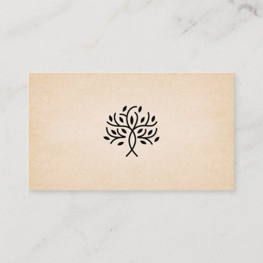 Gestileerde Tree Logo | Achtergrond van structuurp Visitekaartje (Achterkant)