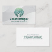 Gestileerde Tree Logo | tuinarchitect Visitekaartje (Voorkant / Achterkant)