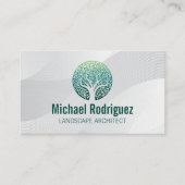 Gestileerde Tree Logo | tuinarchitect Visitekaartje (Voorkant)