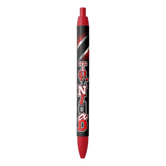 Gestileerde Trinidad Zwarte Inkt Pen (Voorkant Verticaal)