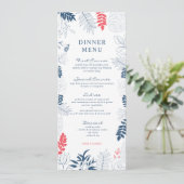 Gestileerde tropische bloemen trouwframe kaart (Staand voorkant)