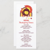 Gestileerde Turkije Groovy Rainbow Happy Thanksgiv Menu (Voorkant / Achterkant)