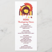 Gestileerde Turkije Groovy Rainbow Happy Thanksgiv Menu (Voorkant)