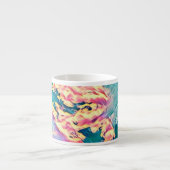 Gestileerde turquoise lucht espressokop espresso kop (Voorkant)