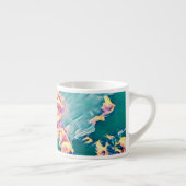 Gestileerde turquoise lucht espressokop espresso kop (Rechts)