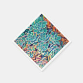 Gestileerde Turquoise vetplanten Papieren servet (Hoek)