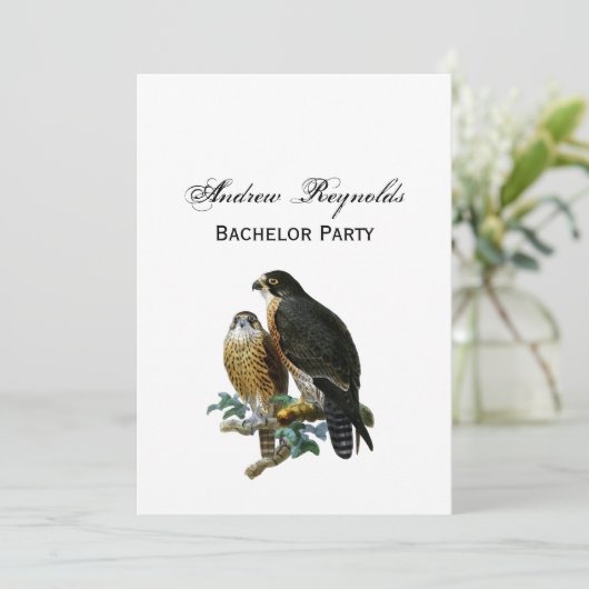 gestileerde valken op een vertakking kaart (Staand voorkant)