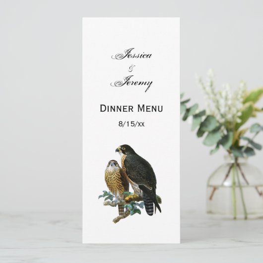  gestileerde valken op vertakking kaart (Staand voorkant)