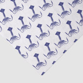  gestileerde vierkant tekening #1 Blauw Tissuepapier (Detail)