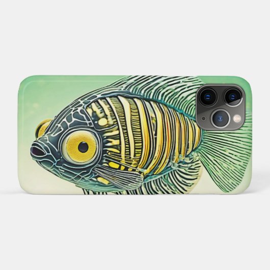 Gestileerde viskunst Case-Mate iPhone case (Achterkant (horizontaal))