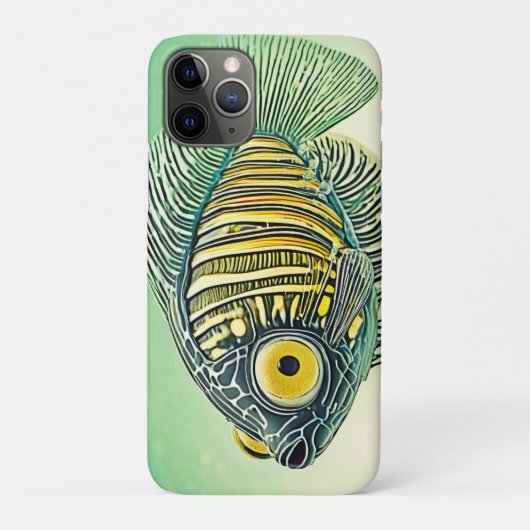 Gestileerde viskunst Case-Mate iPhone case (Achterkant)