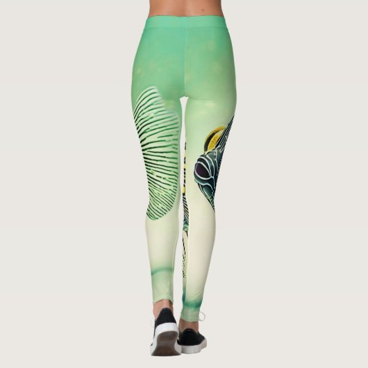 Gestileerde viskunst leggings (Achterkant)