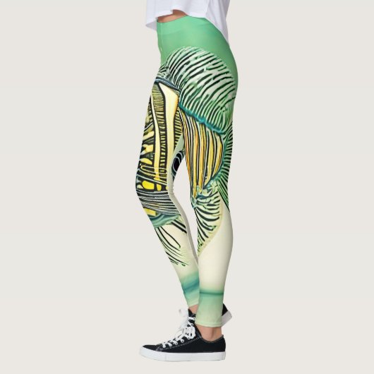 Gestileerde viskunst leggings (Links)