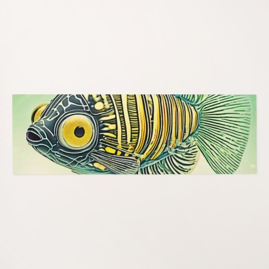 Gestileerde viskunst yogamat (Achterkant (horizontaal))