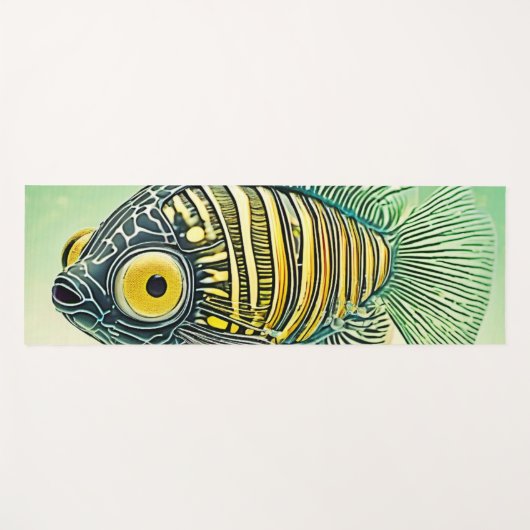 Gestileerde viskunst yogamat (Voorkant (horizontaal))