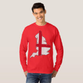 Gestileerde vlag van Engeland St George-kruis T-shirt (Voorkant volledig)