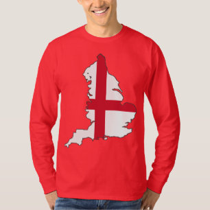 Gestileerde vlag van Engeland St George-kruis T-shirt