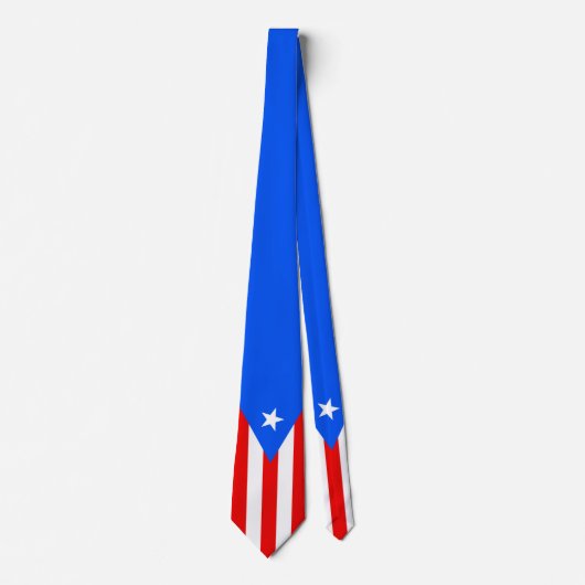 Gestileerde vlag van Puerto Rico Stropdas (Voorkant)