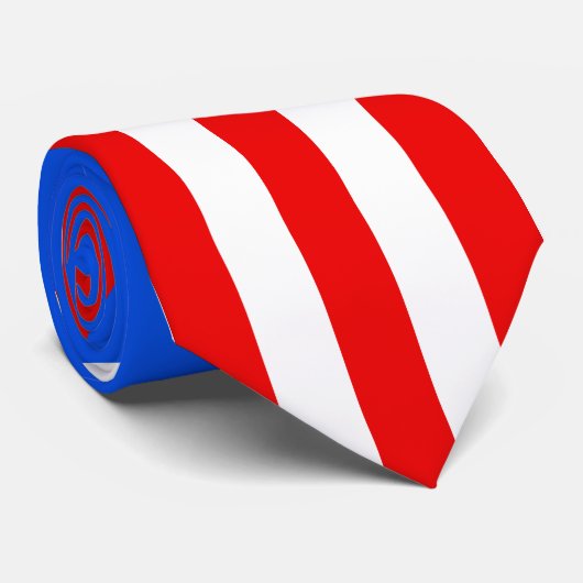 Gestileerde vlag van Puerto Rico Stropdas (Opgerold)