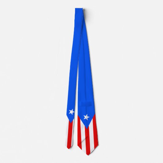 Gestileerde vlag van Puerto Rico Stropdas (Achterkant)