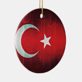 Gestileerde vlag van Turkije Keramisch Ornament (Rechts)