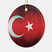 Gestileerde vlag van Turkije Keramisch Ornament (Links)