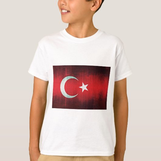Gestileerde vlag van Turkije T-shirt (Voorkant)