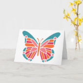 Gestileerde vlinder aangepaste wenskaart kaart (Gele Bloem)