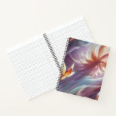 Gestileerde Vlinder en Bloem Notitieboek (Binnen)