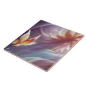 Gestileerde Vlinder en Bloem Tegeltje (Zijkant)