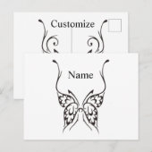 Gestileerde Vlinder Tattoo Thunder_Cove Briefkaart (Voorkant / Achterkant)