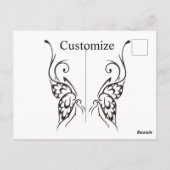Gestileerde Vlinder Tattoo Thunder_Cove Briefkaart (Achterkant)