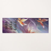 Gestileerde Vlinders en Bloem Custom Yogamat (Voorkant (horizontaal))