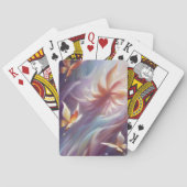 Gestileerde Vlinders en Bloem Pokerkaarten (Achterkant)