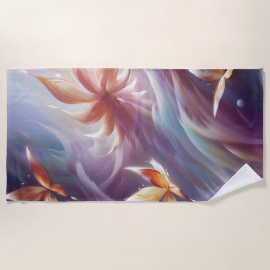 Gestileerde Vlinders en Bloem Strandlaken (Voorkant)