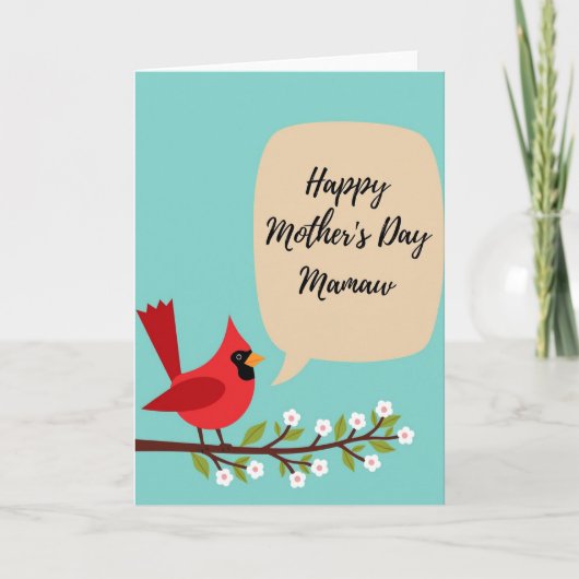 Gestileerde Vogel Moederdagkaart Kaart (Voorkant)