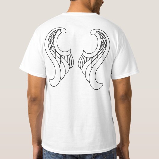 Gestileerde Vogelvleugels T-shirt (Achterkant)