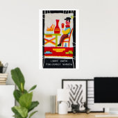 Gestileerde volks kunst figuur Tsjecho-Slowakije Poster (Thuiskantoor)