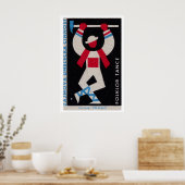 Gestileerde volksdanser Tsjecho-Slowakije jaren 60 Poster (Keuken)