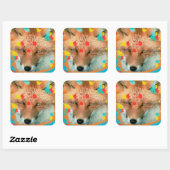 Gestileerde Vos Stickers (Vel)